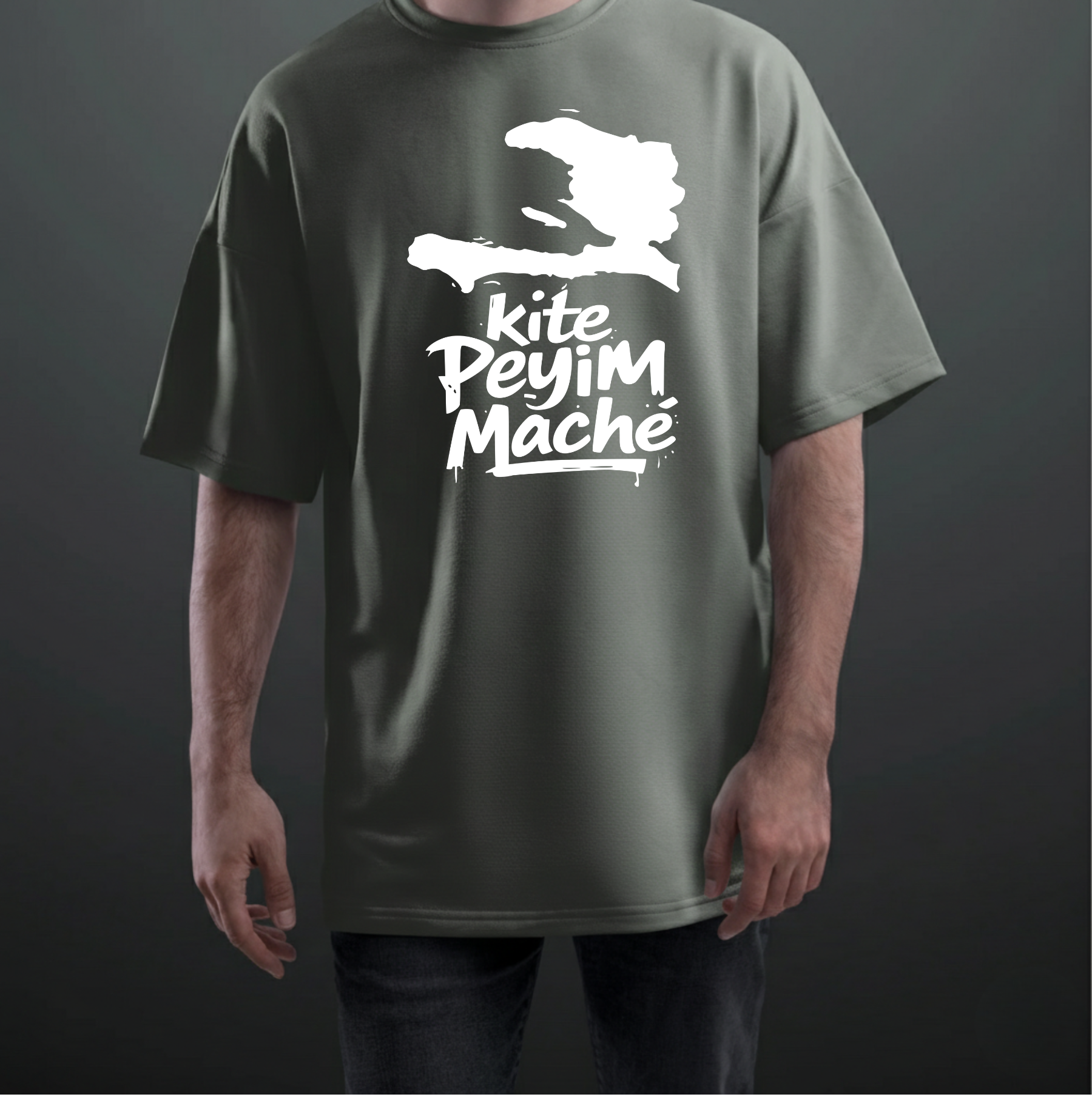 Kite Peyim Maché - Haiti Map T-Shirt